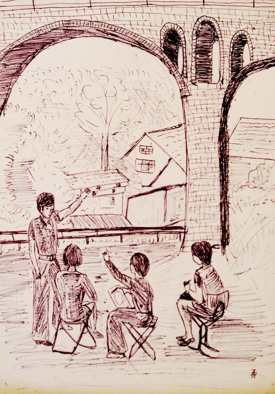 Archiv-Bild „Unter der Brücke zeichnen“