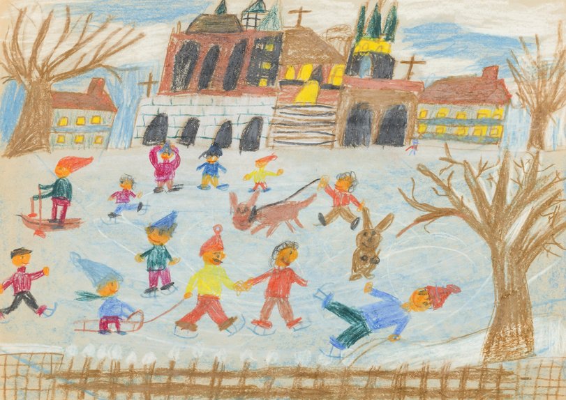 Archiv-Bild „Eislaufen auf dem Domplatz“