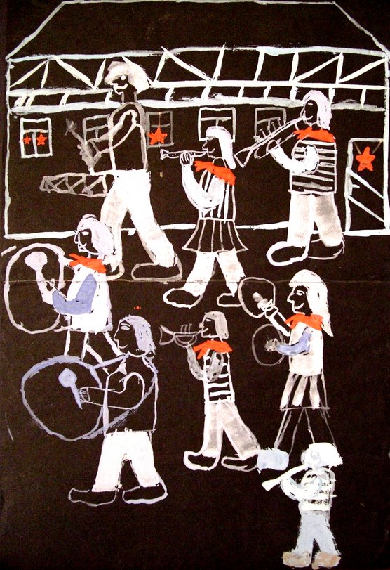 Archiv-Bild „Fanfarenzug, Maifeier“