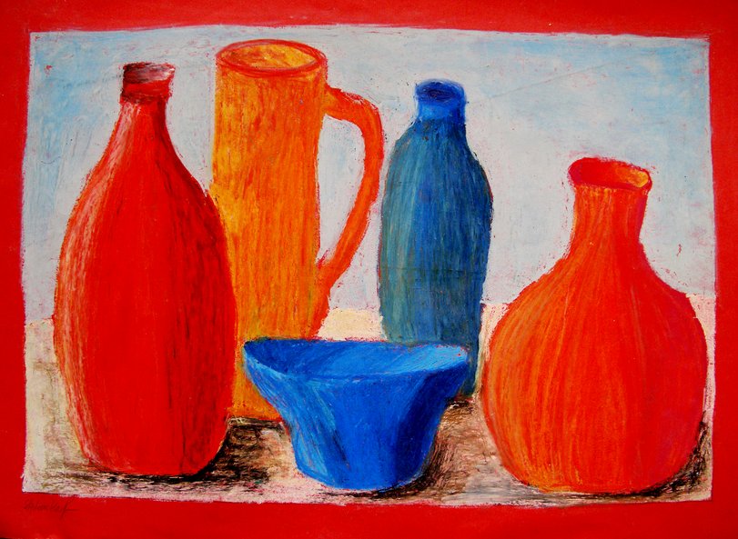 Archiv-Bild „Stillleben mit Vasen im Licht“