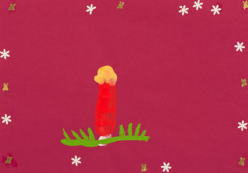 Archiv-Bild „Kerze auf Tannenzweig“