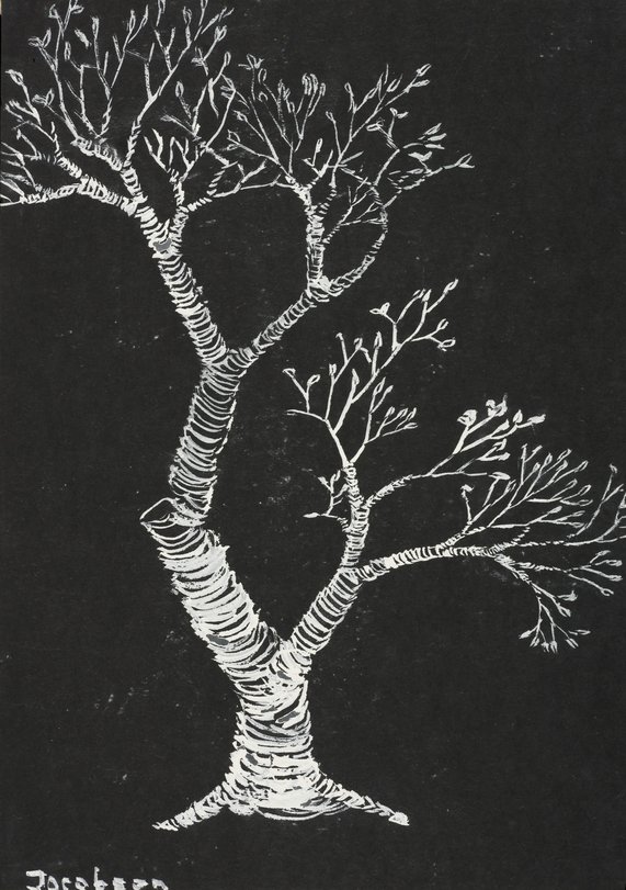 Archiv-Bild „Betrachtung einer Darstellung eines Baumes von Picasso“