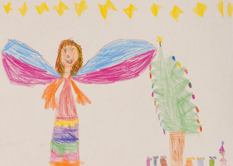 Archiv-Bild „Geschenke und Engel am Weihnachtsbaum“