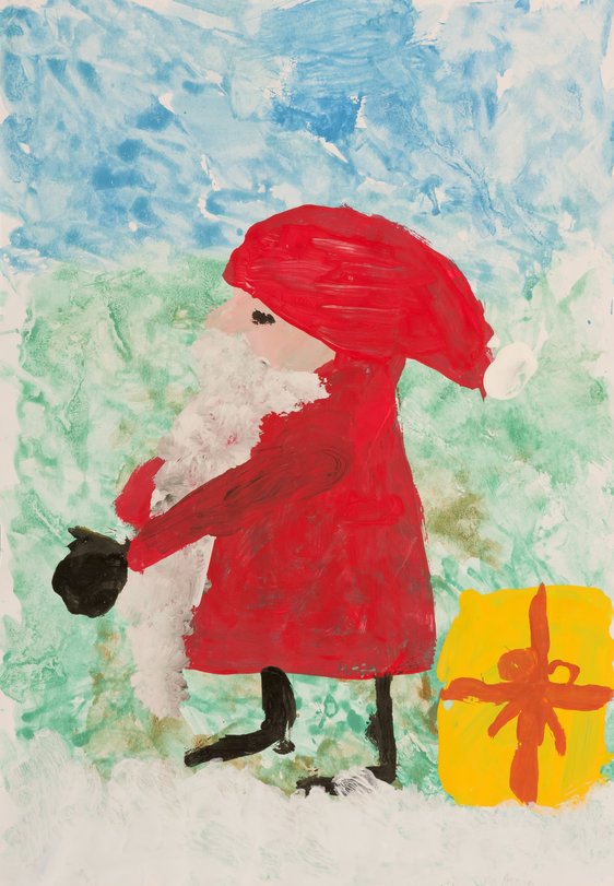 Archiv-Bild „Weihnachtsmann bringt Geschenke“