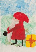 Archiv-Bild „Weihnachtsmann bringt Geschenke“