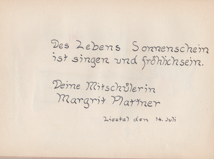 Archiv-Bild „Eintrag in ein Poesiealbum“