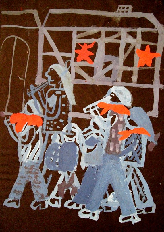 Archiv-Bild „Fanfarenzug, Maifeier“