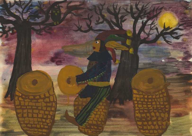 Archiv-Bild „Eulenspiegel versteckt sich im Bienenkorb“