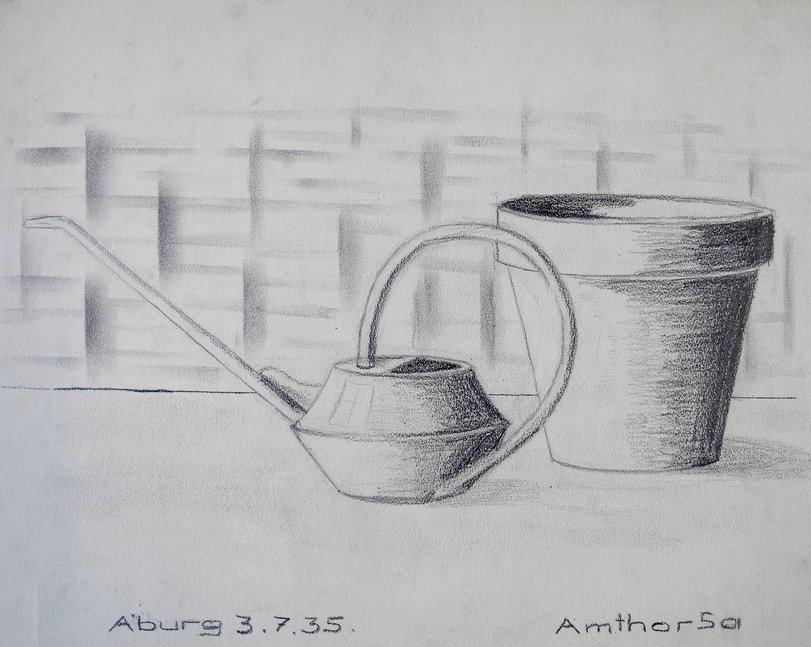 Archiv-Bild „Blumenkanne und Übertopf“