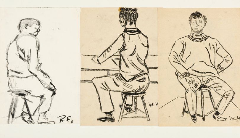 Archiv-Bild „Zeichne Deinen Nachbarn - typische Haltung beim Sitzen“