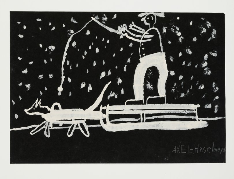 Archiv-Bild „Schlittenfahrt im Schnee – nachts“