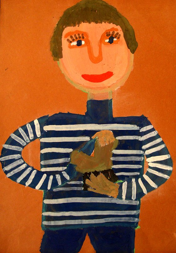 Archiv-Bild „Beim Schuheputzen“