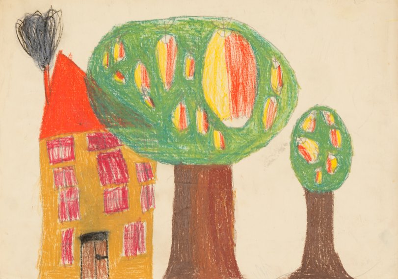 Archiv-Bild „Apfelbaum mit Haus“