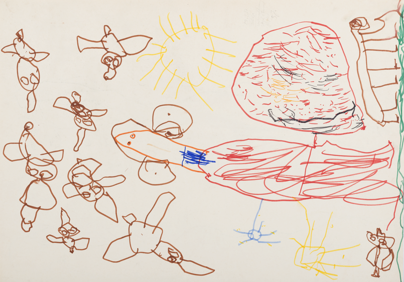 Archiv-Bild „Weihnachtsbaum, Vögel und Tausendfüßler“