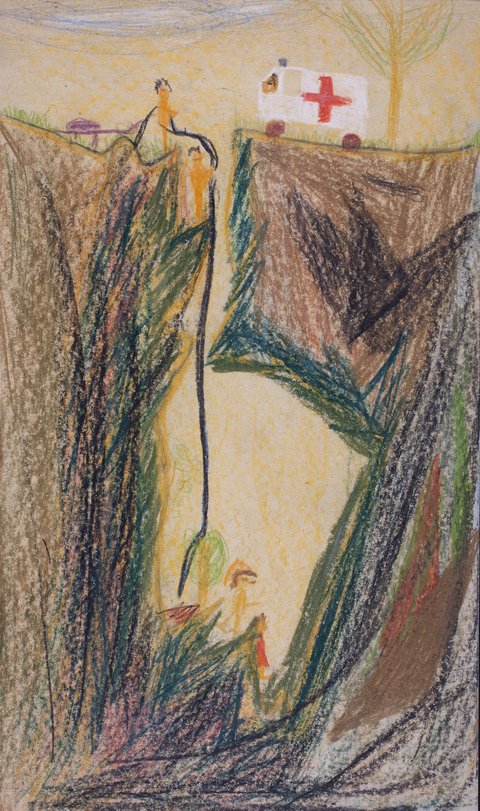 Archiv-Bild „Bergung Verunglückte aus einer Schlucht“