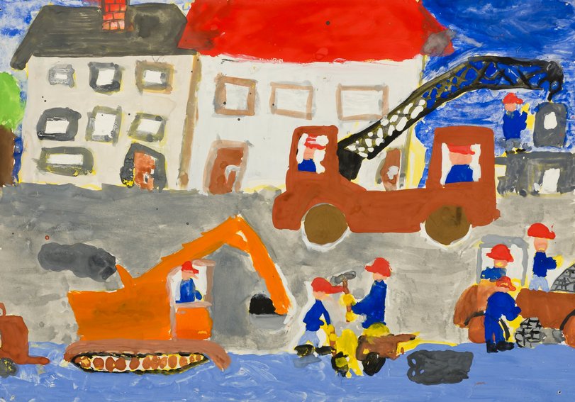 Archiv-Bild „Wir bauen eine Straße“