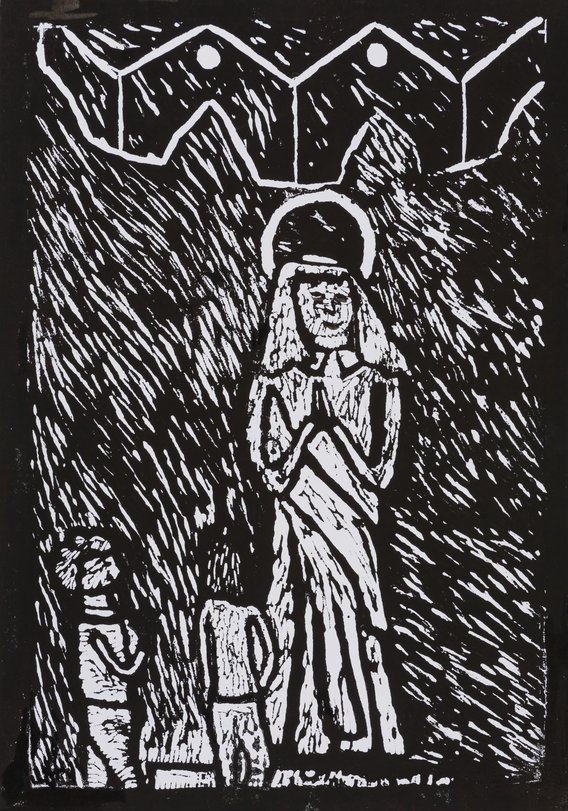 Archiv-Bild „Elisabeth verläßt mit ihren Kindern die Wartburg“