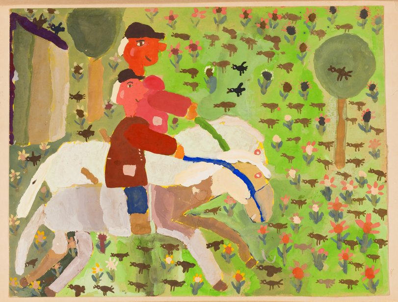 Archiv-Bild „Zwei Reiter auf der Vogelwiese“