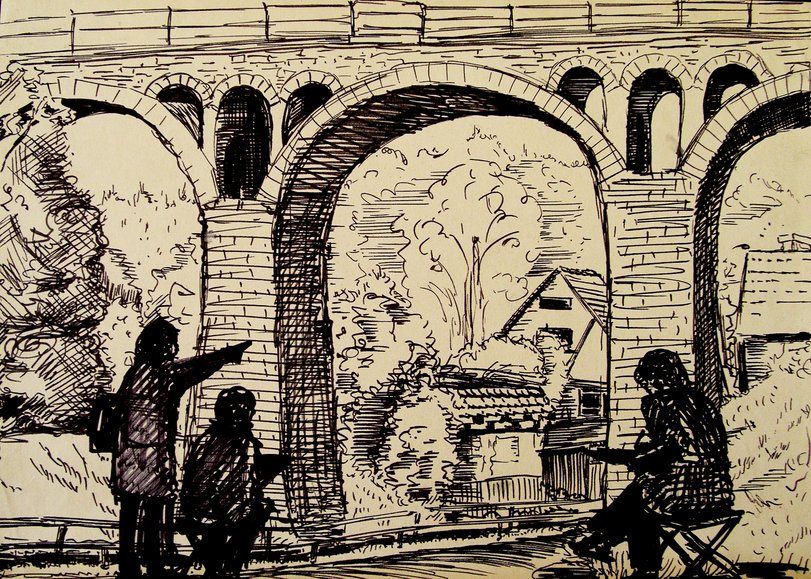 Archiv-Bild „Unter der Brücke zeichnen“