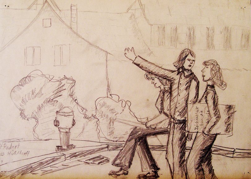 Archiv-Bild „Mit dem Zeichenblock unterwegs“