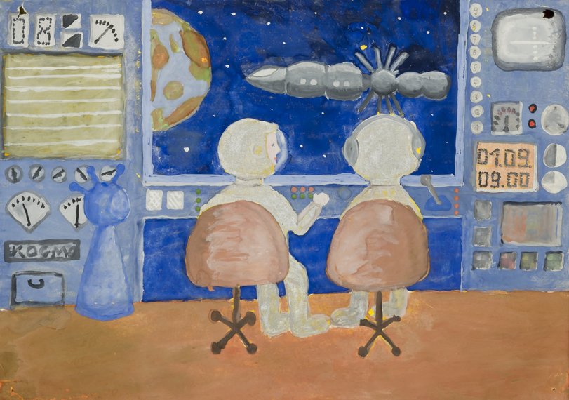 Archiv-Bild „Wissenschaftler steuern ein Raumschiff“