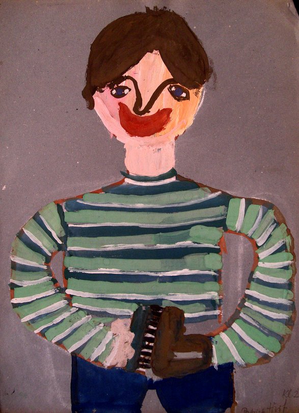 Archiv-Bild „Beim Schuheputzen“