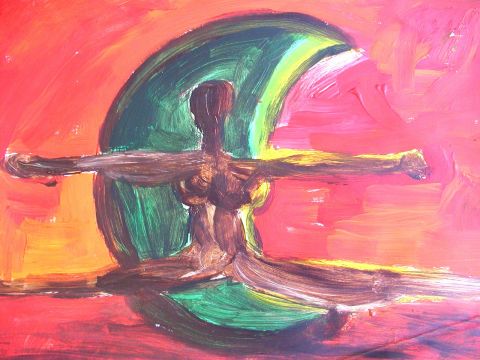 Archiv-Bild „Turnerin vor dem Mond“