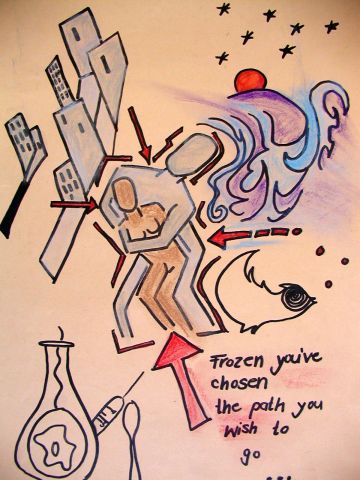 Archiv-Bild „Frozen you`ve chosen the path you wish to go“