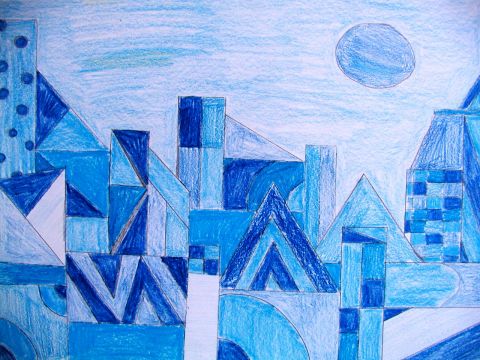 Archiv-Bild „Stadt in Blau“