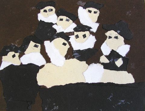 Archiv-Bild „Nachgestaltung zu Rembrandt: Anatomie des Dr. Tulp“