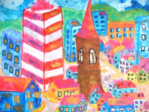 Archiv-Bild „Stadt aus der Vogelperspektive“