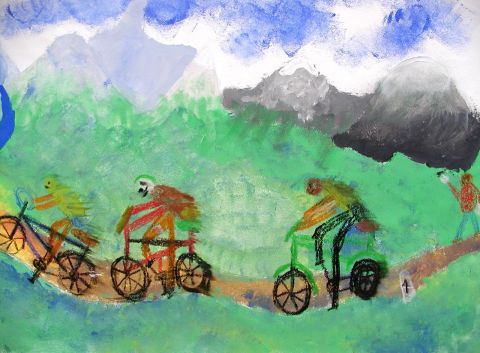 Archiv-Bild „Radfahren durch die Berge“