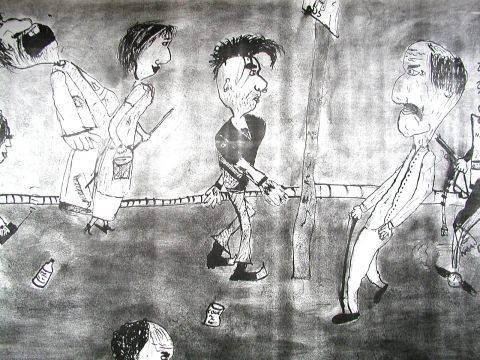 Archiv-Bild „An der Bushaltestelle“