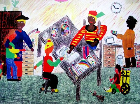 Archiv-Bild „Wir malen alle zusammen“