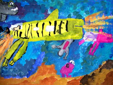 Archiv-Bild „Tiefseewesen und Wissenschaftler auf dem Meeresgrund“