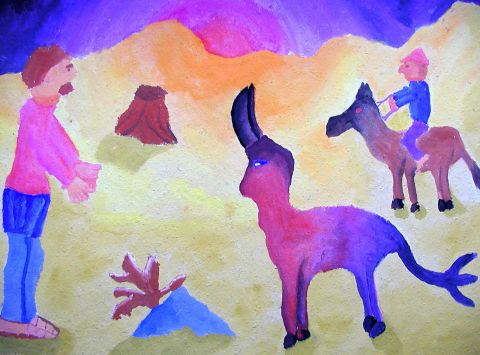 Archiv-Bild „Christopherus begegnet dem Teufel“