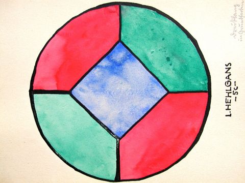 Archiv-Bild „Kreismuster - 3-Klang Grundfarben“