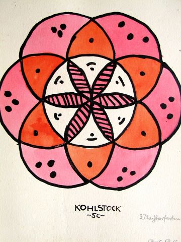 Archiv-Bild „Kreismuster - 2 Nachbarfarben“