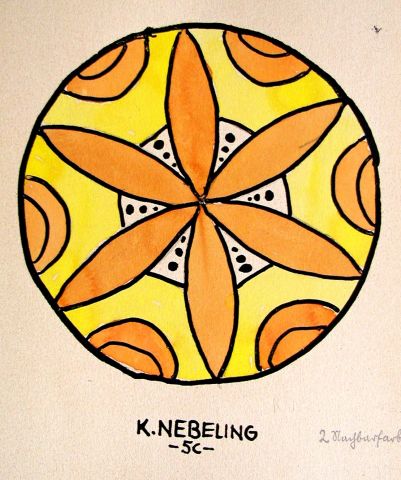 Archiv-Bild „Kreismuster - 2 Nachbarfarben“