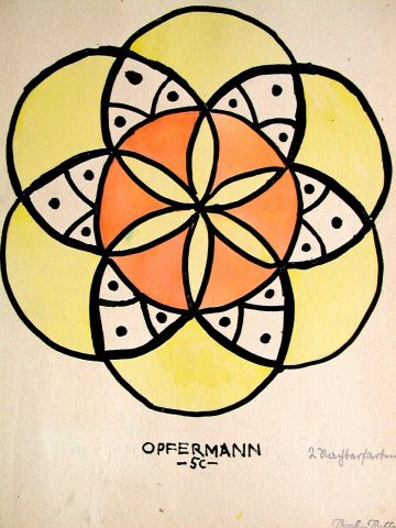 Archiv-Bild „Kreismuster - 2 Nachbarfarben“