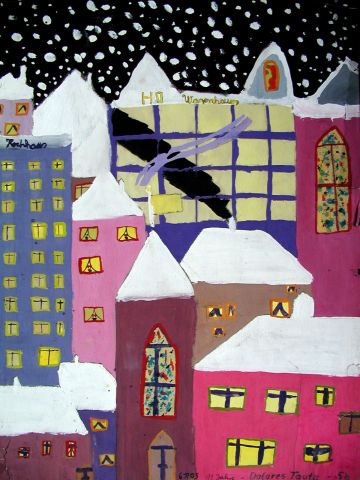 Archiv-Bild „Erfurt in winterlicher Nacht“