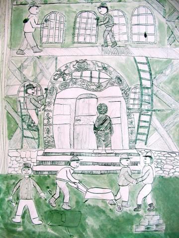 Archiv-Bild „Handwerker am Haus“