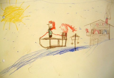 Archiv-Bild „Beim Rodeln“