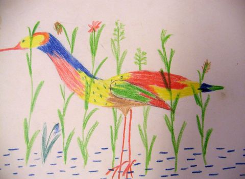 Archiv-Bild „Vogel zwischen Blumen“