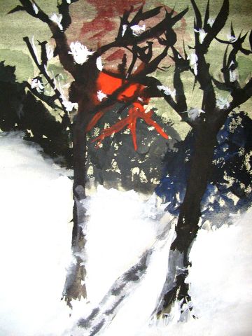 Archiv-Bild „Bäume im Winter mit Sonne“