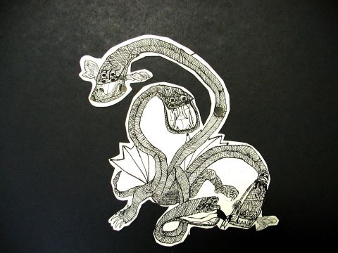 Archiv-Bild „Drache mit langen Hälsen“