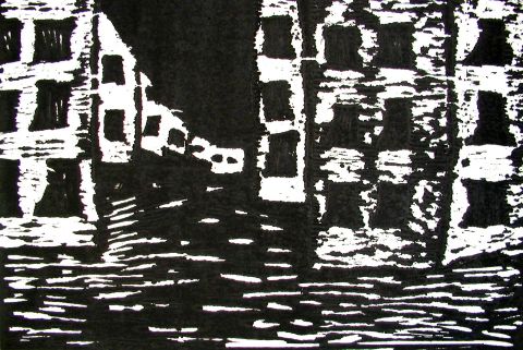 Archiv-Bild „Straße mit dunklen Fenstern“