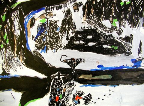 Archiv-Bild „Zyklus zu Bertolt Brecht : Der Kinderkreuzzug, Kinderzug 3“