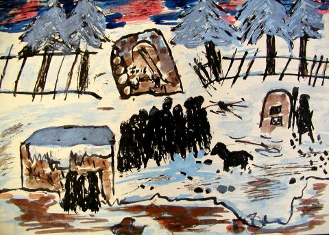 Archiv-Bild „Zyklus zu Bertolt Brecht : Der Kinderkreuzzug, Der Lehrer am Tank 1“