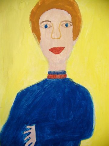 Archiv-Bild „Mädchen vor gelber Wand“